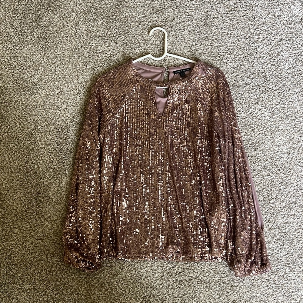 Rose Gold Sequin shirt